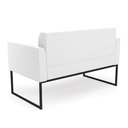 Ver imagem 5 de Sofá Namoradeira 2 Lugares Industrial Preto Elisa Bouclê D03 - D'Rossi Cor Off White