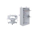 Ver imagem 4 de Kit Sapateira Spin Tropical 2 Portas e 2 Mesas de Cabeceira/centro Poquema