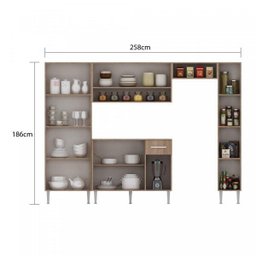 Cozinha Completa 5 Peças 11 Portas Madri Espresso Móveis - 3 Cozinha Completa 5 Peças 11 Portas Madri Espresso Móveis - 3