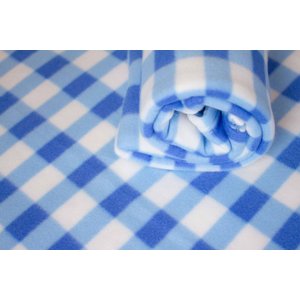 Cobertor Polar Soft Cobertores Parahyba Solteiro Xadrez Azul Claro
