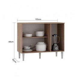 Cozinha Compacta 4 Peças 9 Portas Madri Espresso Móveis - 4