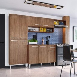 Cozinha Compacta 4 Peças 9 Portas Madri Espresso Móveis - 1