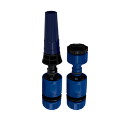Kit Esguicho com Engate Rápido e Adaptador de Torneira 1/2" e 3/4" para Engate Rápido Cor Azul Durín - 1