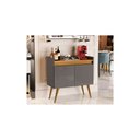 Ver imagem 2 de Aparador Buffet Gold Cantinho do Café com 2 Portas - Cinza com Nature