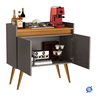Aparador Buffet Gold Cantinho do Café com 2 Portas - Cinza com Nature - 4