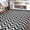 Tapete Sala Quarto Design Moderno Chevron 2,00x1,32 Pto/Cru: Crevron/Preto/Cru - 1