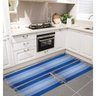 Jogo Passadeira Tapete Cozinha 3 Peças em Tear Super Oferta: Azul - 1