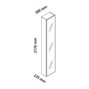 Ver imagem 3 de Armario para Escritorio 1 Porta Reflecta com Fita LED com Espelho Luminare 100% MDF Marrom/Marrome