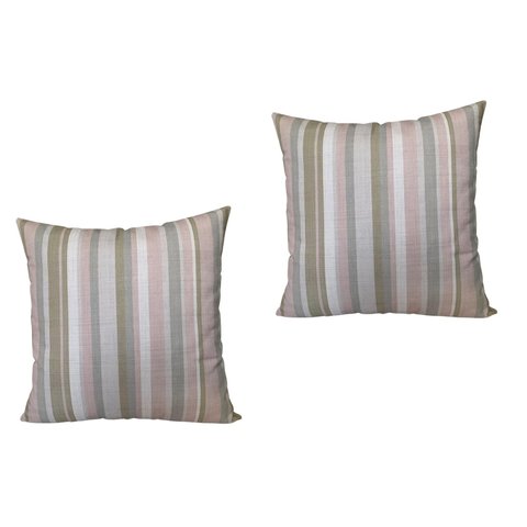 Almofadas Cheias Havana Impermeável Estampa Digital 100% Algodão Listrada Kit 2 43CMX43CM