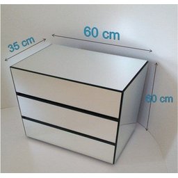 Mesa de cabeceira espelhada Basic - 5
