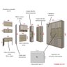 Guarda Roupa Dormitório Modulado Master Solteiro Canto c/ Painel p/ TV Mesa Escrivaninha c/ Nicho -  - 3