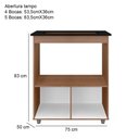 Ver imagem 2 de Balcão Gabinete de Cozinha para Fogão Cooktop e Forno Micro-ondas Elisa Savana Preto Moblis