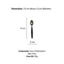 Ver imagem 1 de Kit 6 Colher de Chá Inox Linha Mato Grosso - Preta