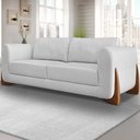 Ver imagem 7 de Sofa Jolie 3 Lugares 230cm Pes Boomerang Linho 215 Grigio Ezz Grigio