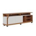 Ver imagem 2 de Rack Bancada Jurerê 1.8 Freijó Off White Matte com Mesa de Centro Jeri Freijó Off White - Colibri