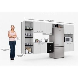 Cozinha Completa 5 Peças 5 Portas Anabela com Paneleiro Duplo Suspenso Anita Yescasa - 4