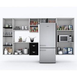 Cozinha Completa 5 Peças 5 Portas Anabela com Paneleiro Duplo Suspenso Anita Yescasa - 2