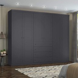 Guarda-Roupa Casal 6 Portas 4 Gavetas Americano Henn - 1