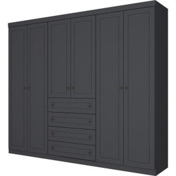 Guarda-Roupa Casal 6 Portas 4 Gavetas Americano Henn - 2
