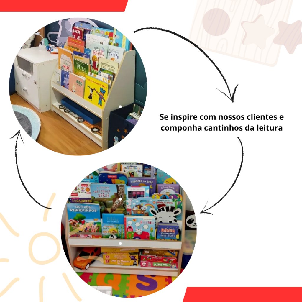 Estante Expositor de Livros Revisteiro Mdf Montessori-dumbo - 6