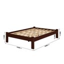 Ver imagem 2 de Cama Casal Turca New Madeira Maciça Cor Castanho