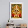 Quadro Deusa da Riqueza Lakshmi - 60x48cm:madeira Preta - 1