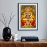 Quadro Deusa da Riqueza Lakshmi - 60x48cm:madeira Preta - 2