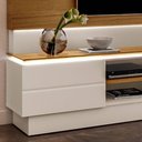 Ver imagem 3 de Rack Moderno com Painel e LED Carvalho Off White London Luapa