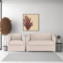 Ver imagem 2 de 2 Poltronas e Namoradeira Decorativa Reforçada Suede Bege