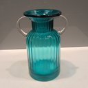 Ver mais imagens de Vaso Decorativo Enfeite Casa Home&Co 20x15x15cm Vidro Azul