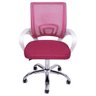 Cadeira Escritório Giratória Rosa Escuro - 6