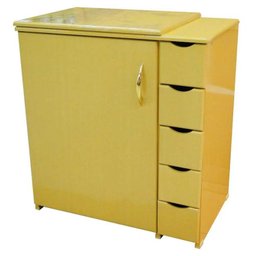 Gabinete Luxo 5 Gavetas P/maquina D Costura Doméstica Marfim - 1