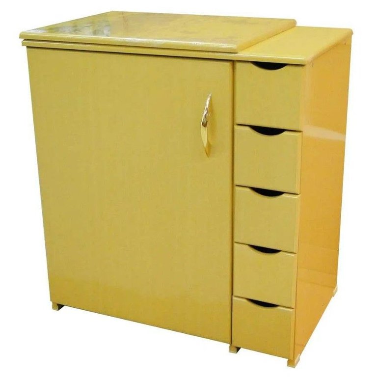 Gabinete Luxo 5 Gavetas P/maquina D Costura Doméstica Marfim Gabinete Luxo 5 Gavetas P/maquina D Costura Doméstica Marfim