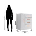 Ver imagem 5 de Cômoda para Quarto Infantil 4 Gavetas 1 Porta com Pés Lite Branco