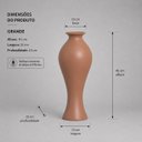 Ver imagem 2 de Vaso California Grande Decorativo de Cerâmica para Sala e Mesa Mocha Mousse