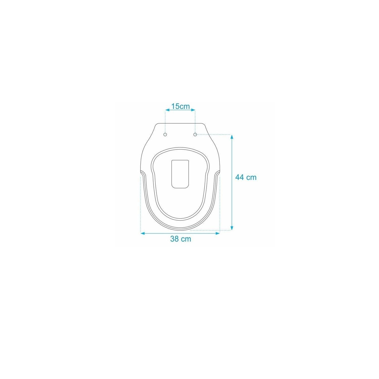 Assento Sanitário Poliéster Hampton Branco para Louça Incepa - 3