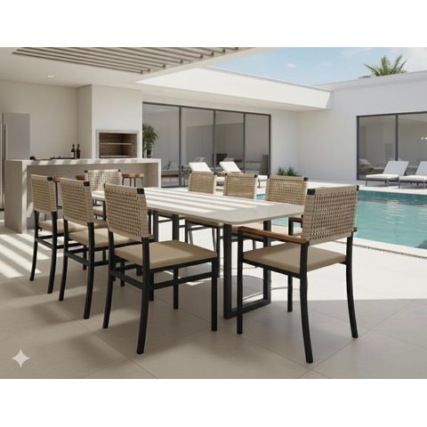 Conjunto Área Externa 8 Cadeiras Summer Náutic - Solara