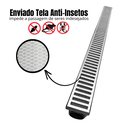 Ver imagem 5 de Ralo Linear Completo 8x100 Alumínio Quintal Externo com Tela Anti Insetos Cocho de Escoamento Multi 