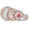 Aparelho de Jantar Cerâmica China Flowers Branca 20 Peças - 1