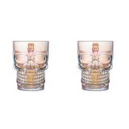 Kit 2 Canecas de Chopp Caveira - 510ml Rainbow Furta Cor - 1