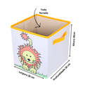 Ver imagem 5 de Caixa Organizadora de Brinquedos Estampada 28x30x28cm Leão