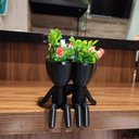 Ver mais imagens de Vaso 3d Abraço Suculentas Decoração 15cm Robert Plant Decorativo Preto