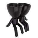 Ver imagem 2 de Vaso 3d Abraço Suculentas Decoração 15cm Robert Plant Decorativo Preto