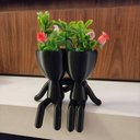 Ver imagem 6 de Vaso 3d Abraço Suculentas Decoração 15cm Robert Plant Decorativo Preto