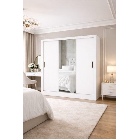 Guarda Roupa com Espelho e 3 Portas Sapphire -grand Line