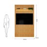 Painel para Tv até 60 Polegadas 240cmx143cm Ripado com LED Trento - 4