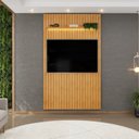 Ver imagem 1 de Painel Ripado para TV até 60 Polegadas com LED MDF 143CMX240CM Trento