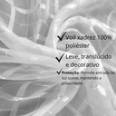 Ver imagem 4 de Cortina Voil Xadrez Ilhós Cozinha Sala Branca - 280 X 115 Cm