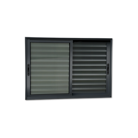 Veneziana Alumínio Elite 3 Folhas Moveis 100 x 150 V.Liso Preto Brimak
