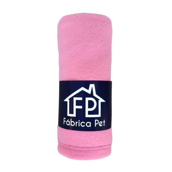 Cobertor Soft Liso para Pet M Rosa - 1